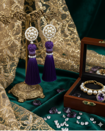 Háčkované  dizajnové náušnice "Pôvab elegancie"
